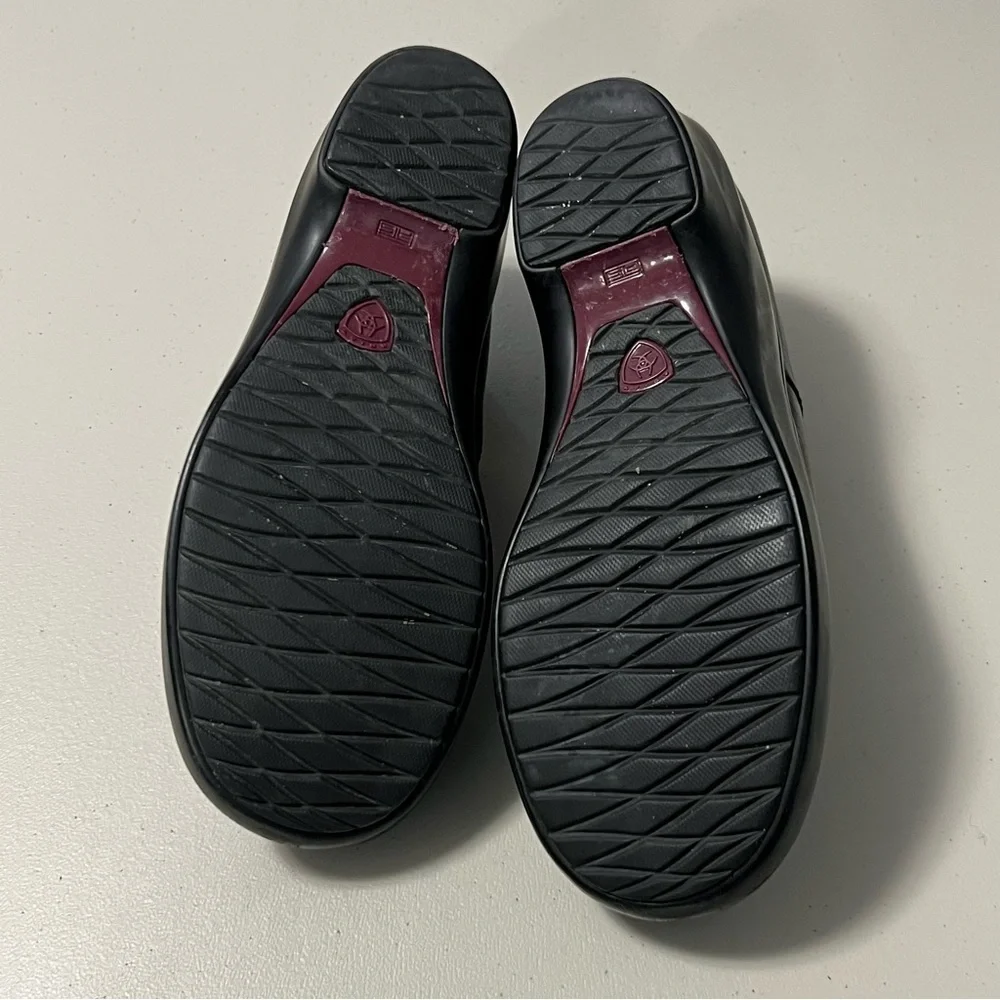 ARIAT Slip On Black Leather Clogs - Picture 13 of 14